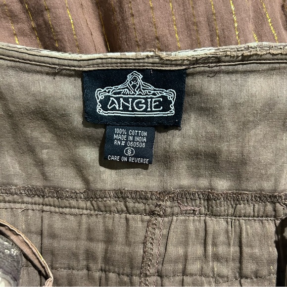 Angie Brown Mixed Fabric and Lace Dress Vintage Style - Small - Picture 3 of 11